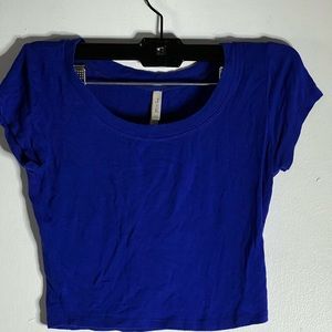 J&K Royal Blue Tee Crop Top